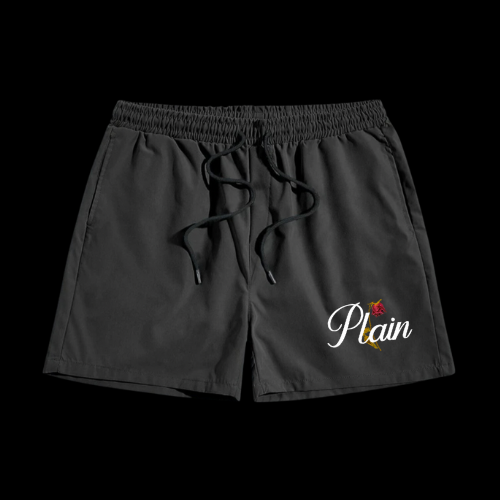 PLAIN SIGNATURE SHORTS (BLACK)